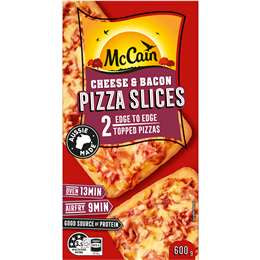 McCain Pizza Slices Cheese & Bacon 6pk 600g