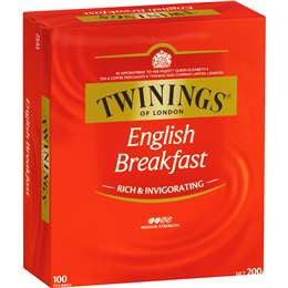 Twinings English Breakfast Teabags 100pk 200gm