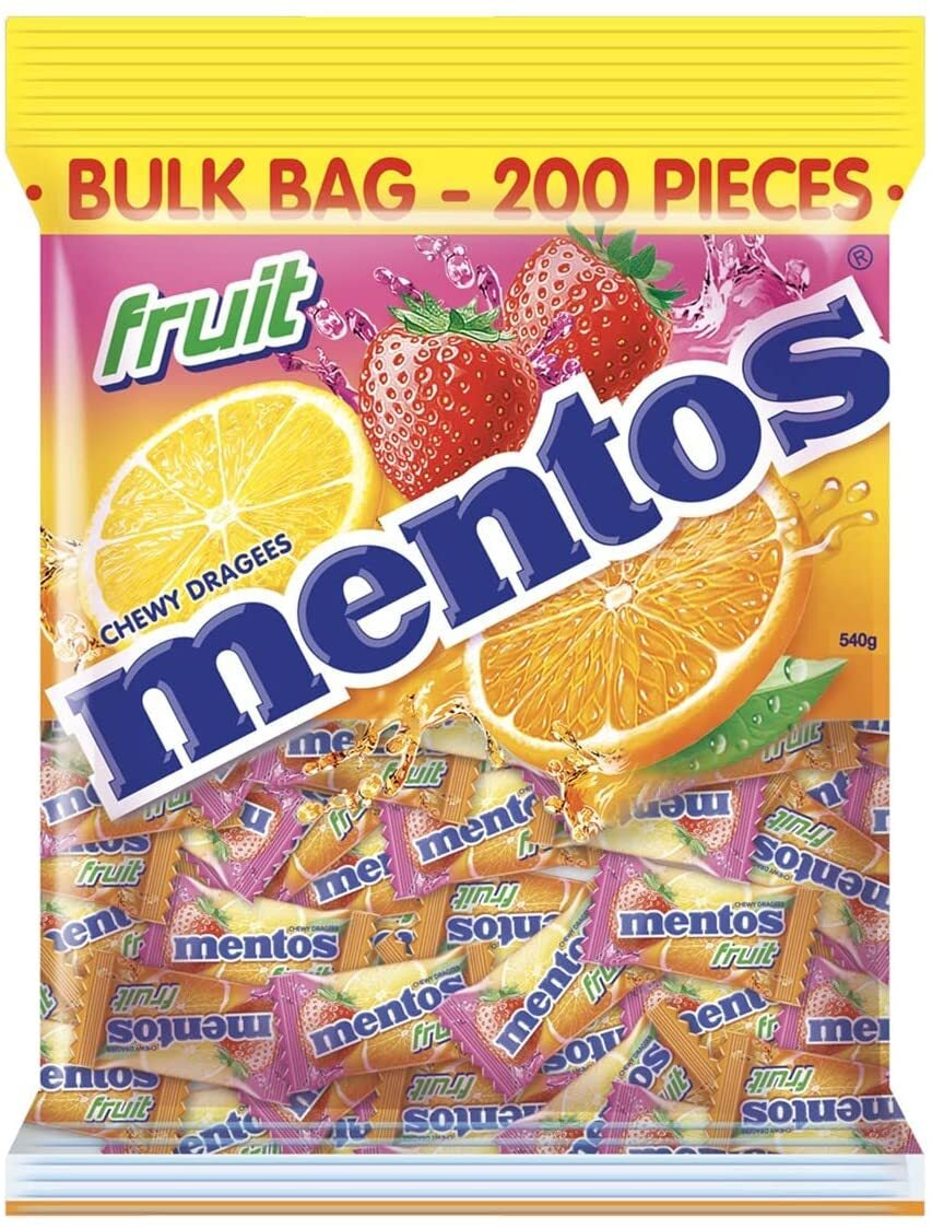 Mentos Pillow Pack Fruit 540g 200pk