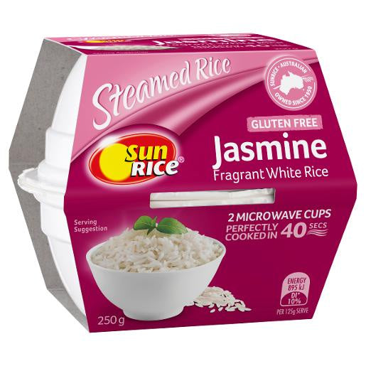 Sunrice Jasmine Rice Microwave Cups 2pk 250g