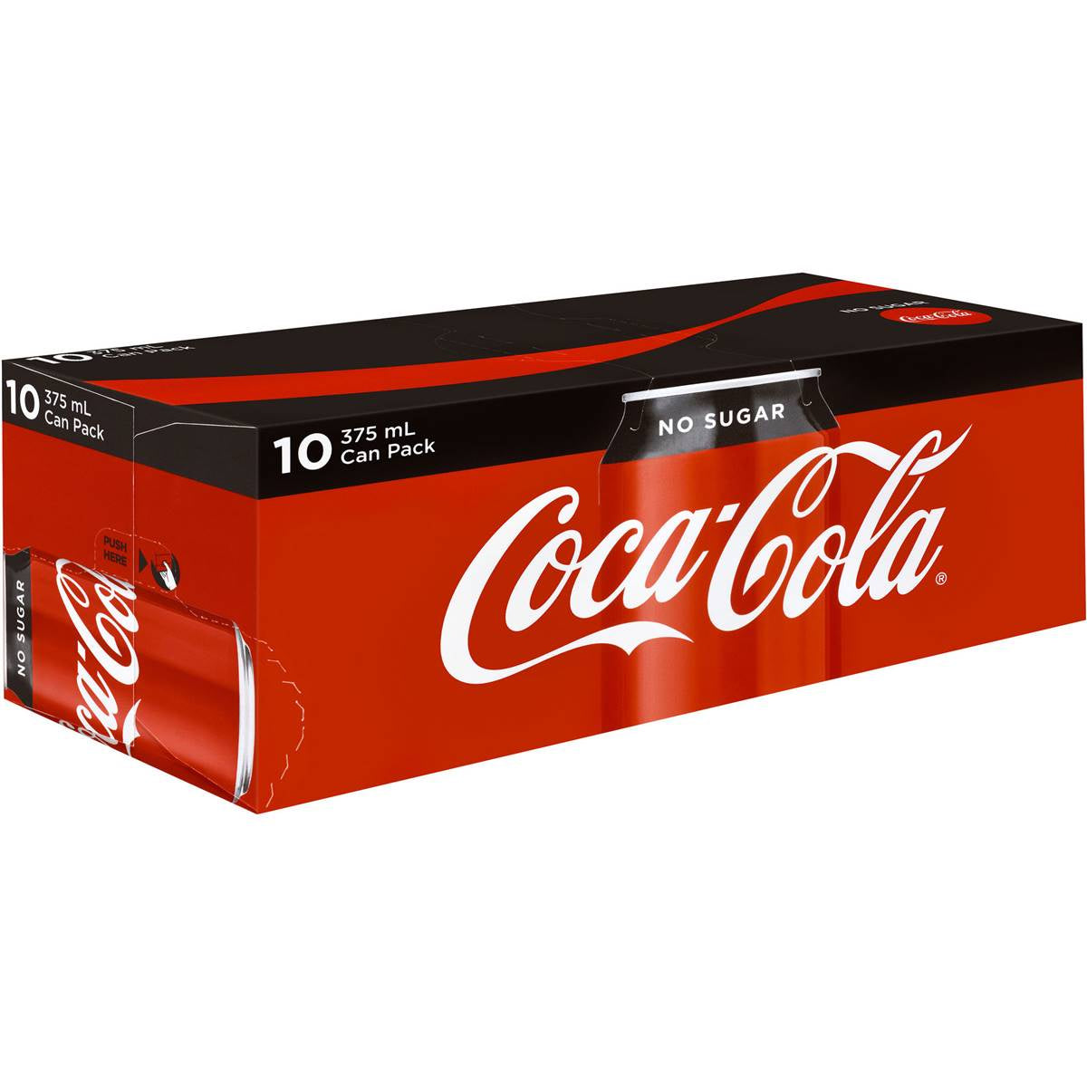 Coca-Cola Coke Cans No Sugar 10 x 375ml