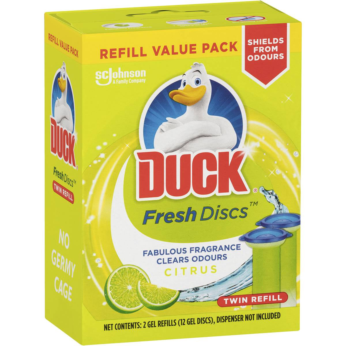 Duck Toilet Fresh Disks Citrus Twin Refill