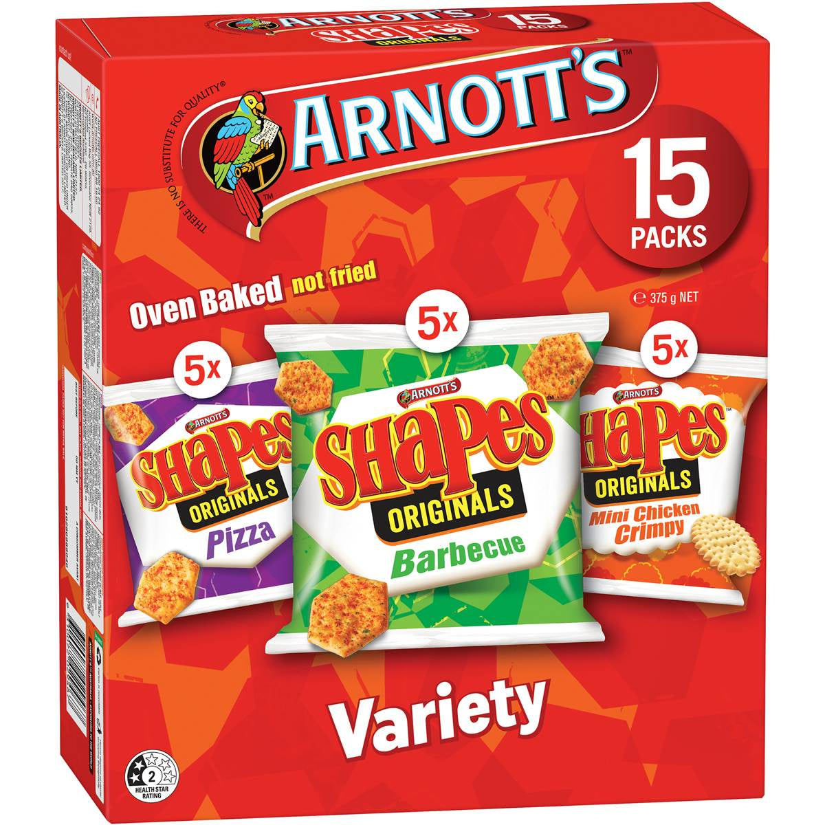 Arnotts Shapes Variety Box 375g