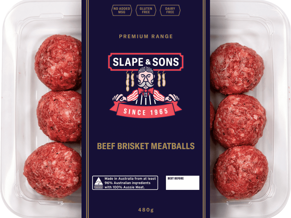 Slape & Sons Grass Fed Beef Brisket Meatballs 480g