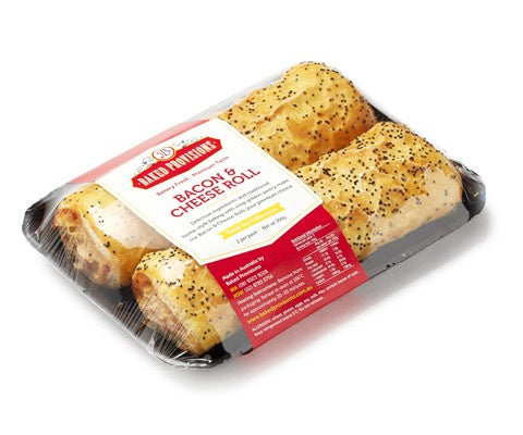 Baked Provisions Bacon & Cheese Roll 2 Pk 340g