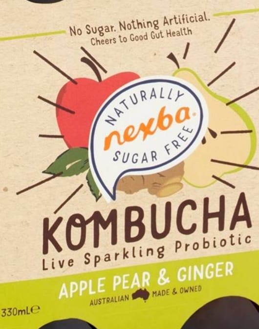 Nexba Apple Pear & Ginger Kombucha 330ml