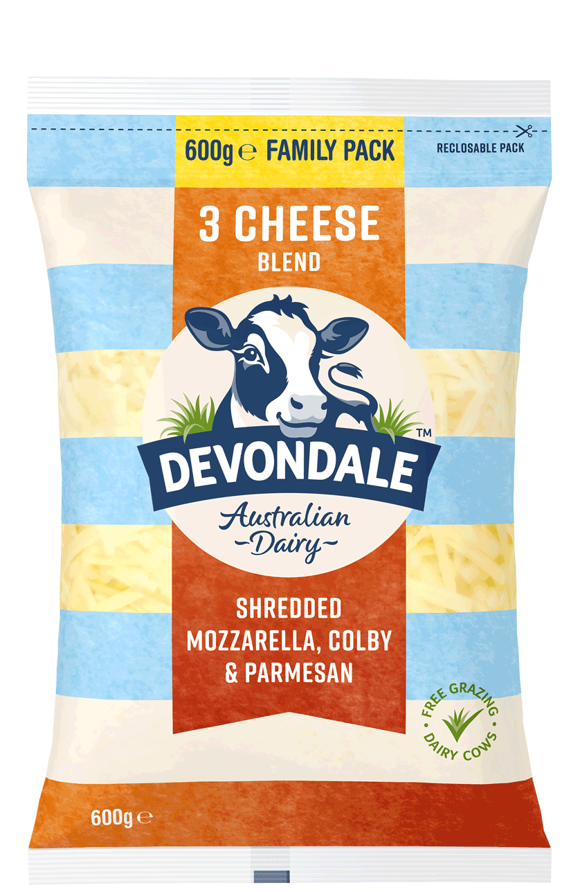 Devondale 3 Cheese Blend Shredded Cheese 600g